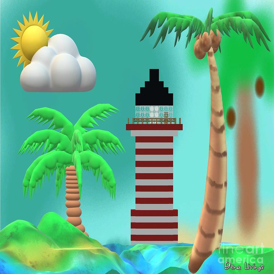 Lighthouse Junction Digital Art by Gena Livings