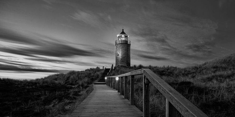 Lighthouse Kampen Bw Photograph by Bodo Balzer
