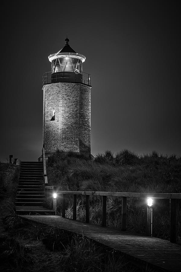 Lighthouse Kampen West At Night Photograph by Bodo Balzer