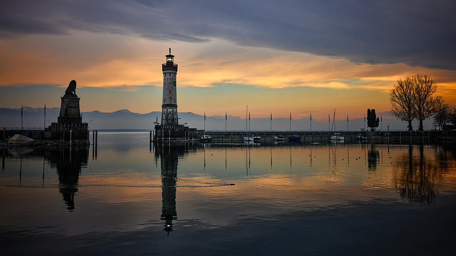 Lighthouse Lindau Photograph by Peter Schade