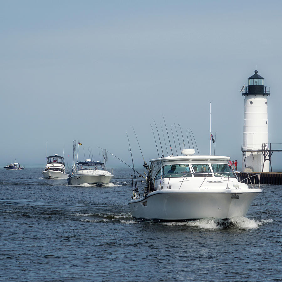 Lighthouse Manistee Michigan North Pierhead SQ Format Photograph by ...