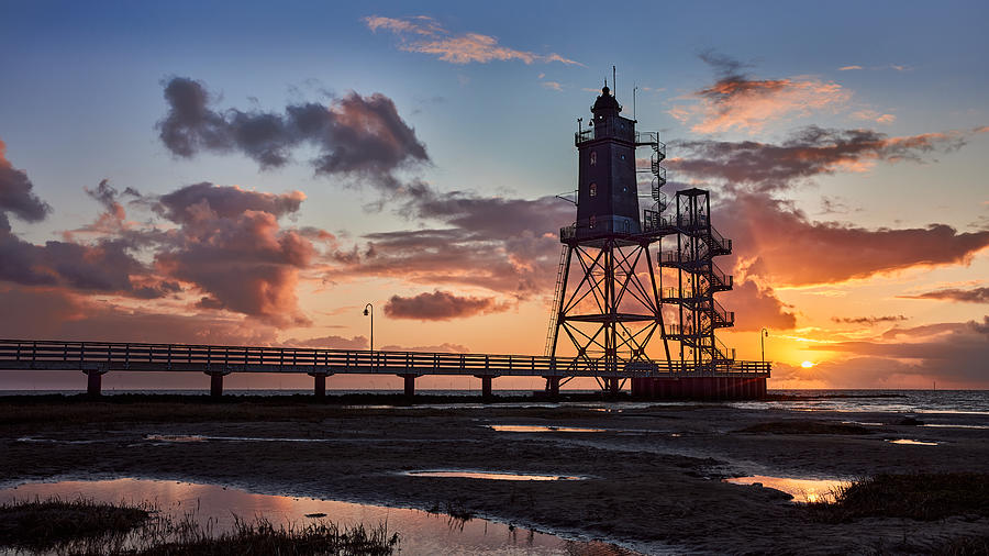 Lighthouse Obereversand I Photograph by Peter Schade