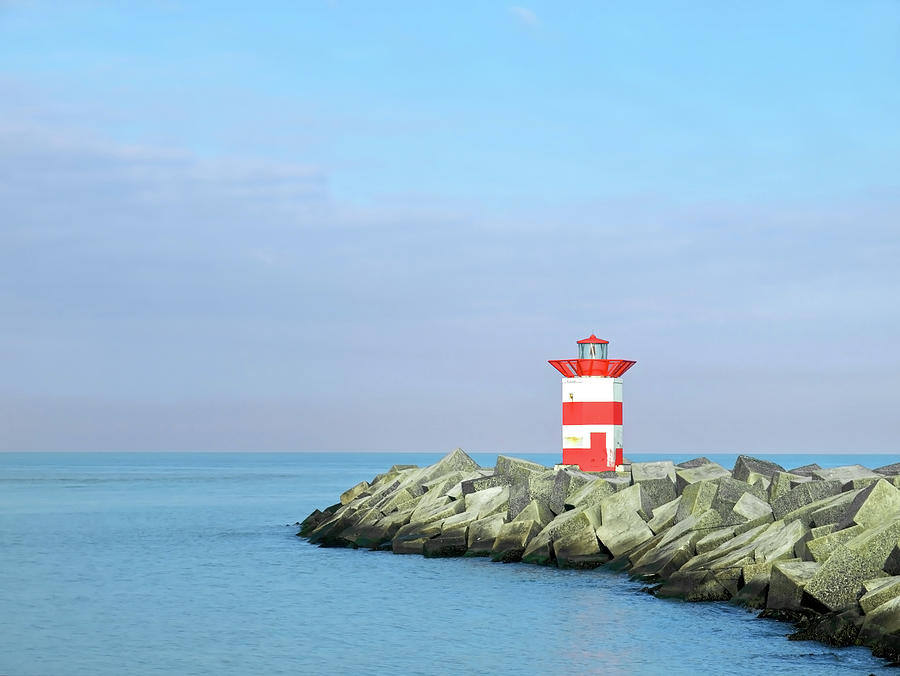 Lighthouse On A Jetty Photograph by Focus on nature