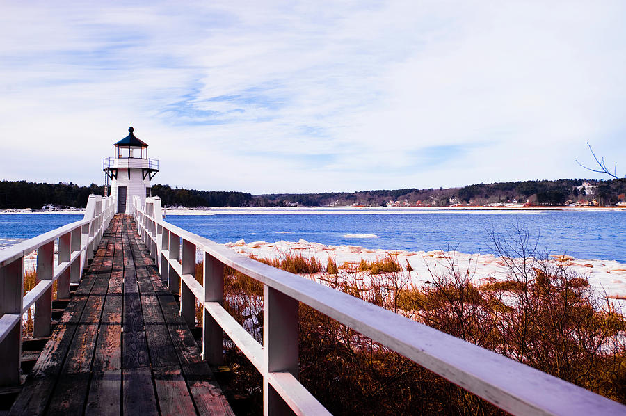 Architecture Photograph - Lighthouse On Coast Of Maine by Michael Leggero
