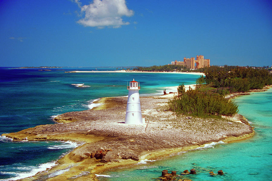 Lighthouse On Paradise Island-nassau Photograph by Medioimages/photodisc