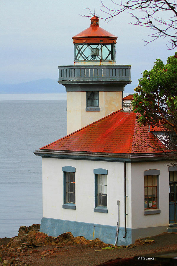 Lighthouse On San Juan Island Digital Art by Tom Janca
