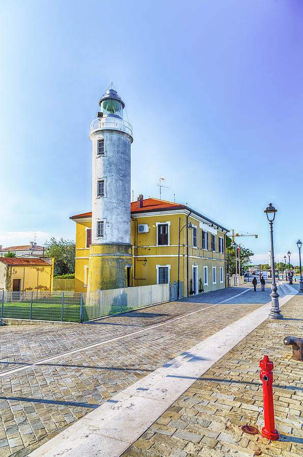 lighthouse on the Adriatic coast in Italy Photograph by Vivida Photo PC