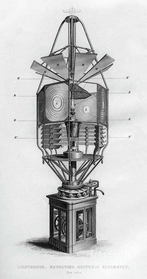 Lighthouse Revolving Dioptric Drawing by Print Collector