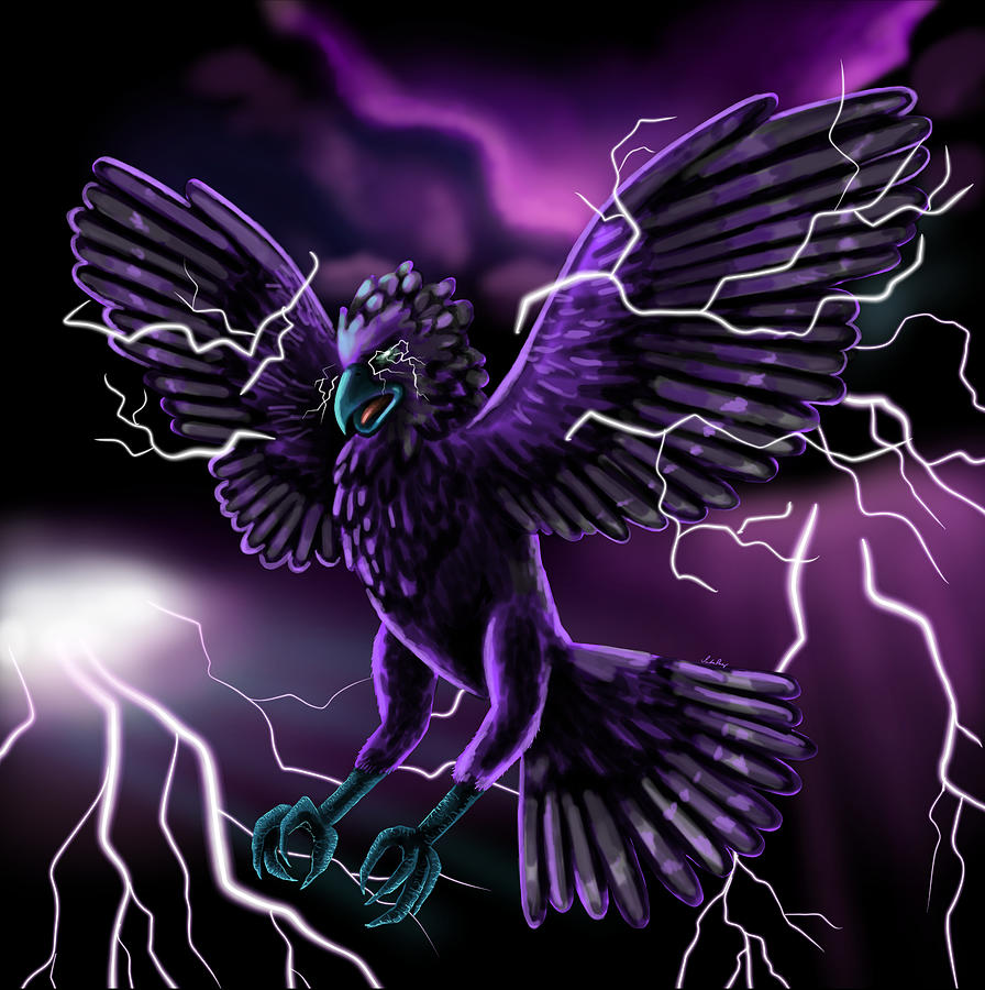 Lightning Bird Digital Art by Sandra Perez - Pixels
