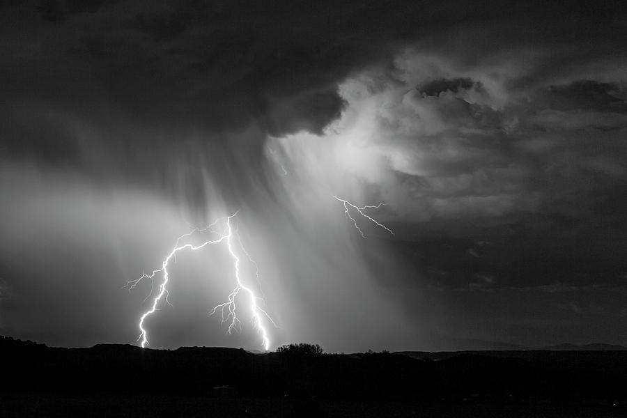 Lightning by in the Downpour Photograph by Frank Shoemaker - Fine Art ...