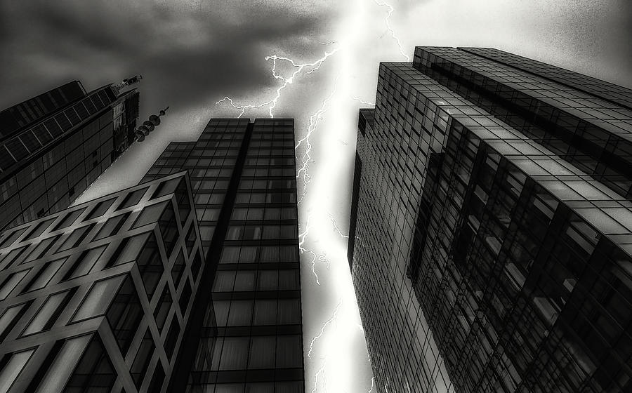Lightning In The Sky Photograph by Vasil Nanev