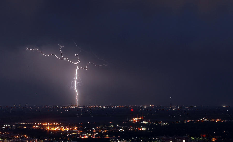 Lightning Over Boulder Photograph by Jonathan Thompson