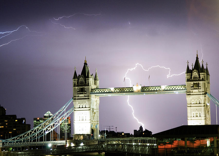 Lightning Over Tower Bridge, London Photograph by All Images Licensed By Craig Allen