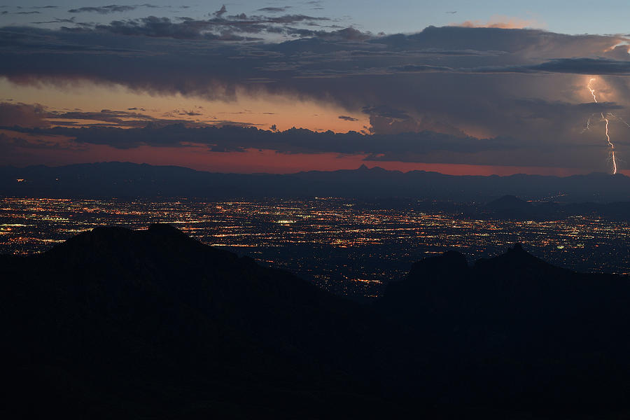 Lightning over Tucson, Arizona Photograph by Chance Kafka