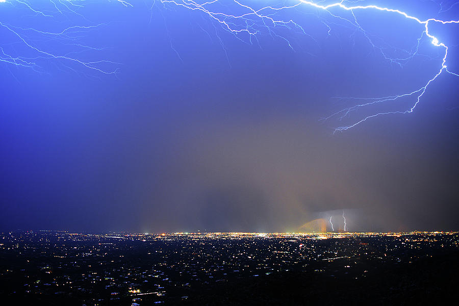Lightning over Tucson Photograph by Chance Kafka