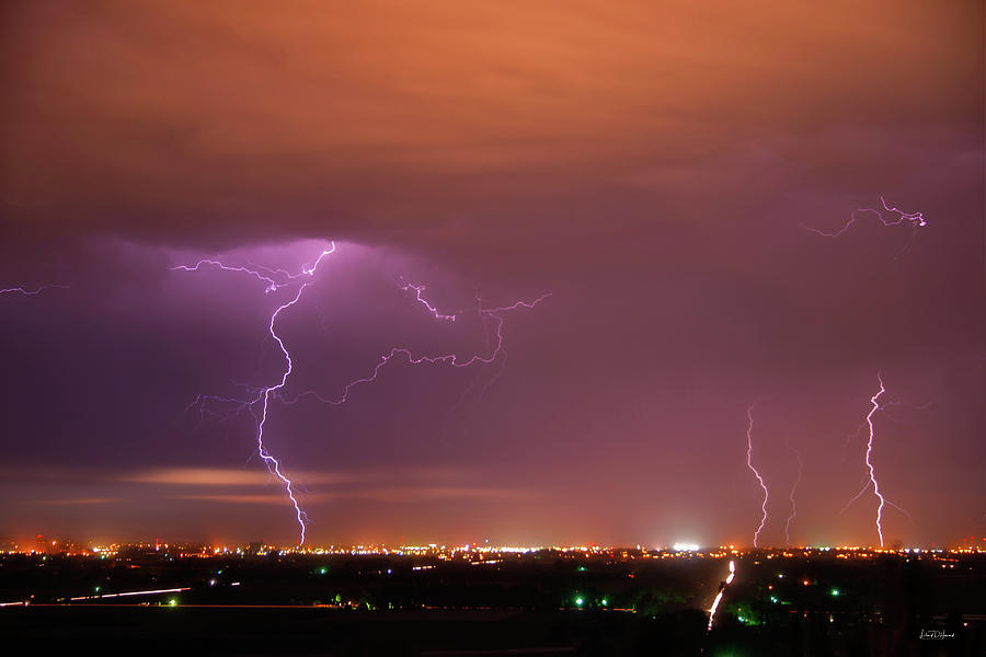 Lightning Storm Photograph by Leland D Howard