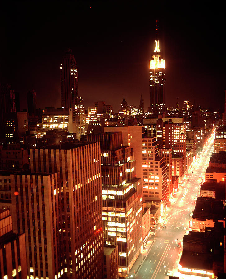 Lights In New York City Photograph by Ralph Morse