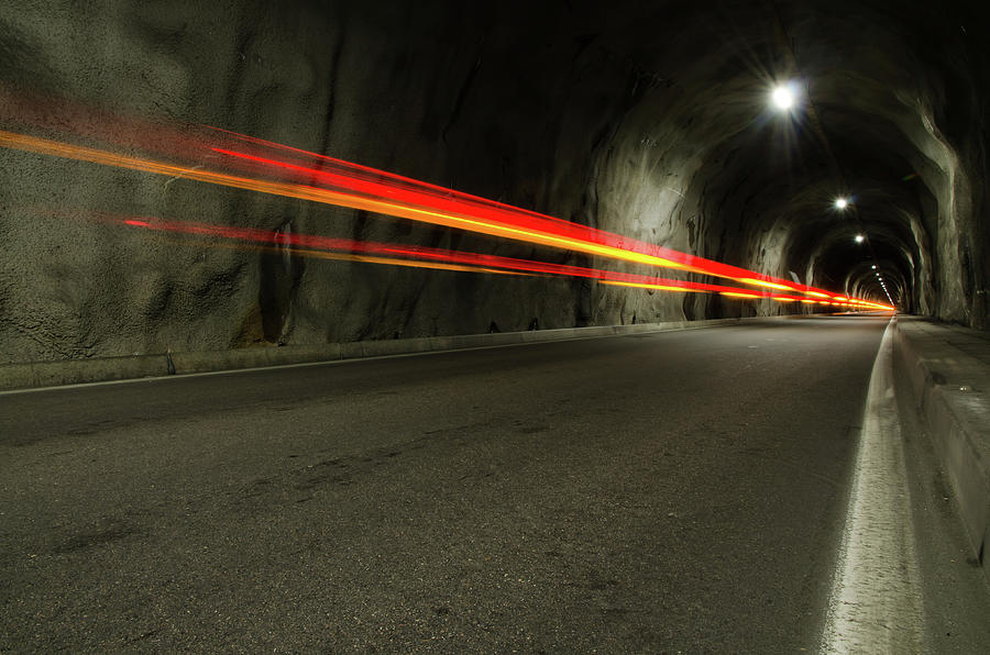 Lights In Tunnel Photograph by Mats Silvan