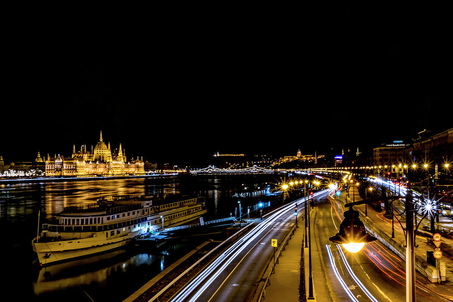 City Photograph - Lights Of Budapest By Night by Anita Vincze