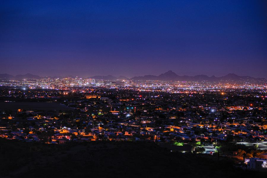 Lights of Phoenix Aglow  Photograph by Chance Kafka
