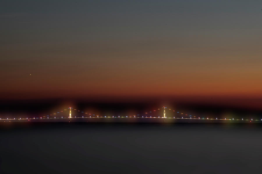 Lights on the bridge Photograph by Dan Friend