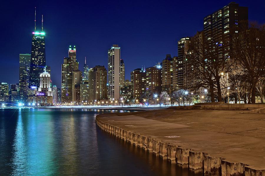 Lights on the Chicago Lakefront Photograph by Frozen in Time Fine Art Photography