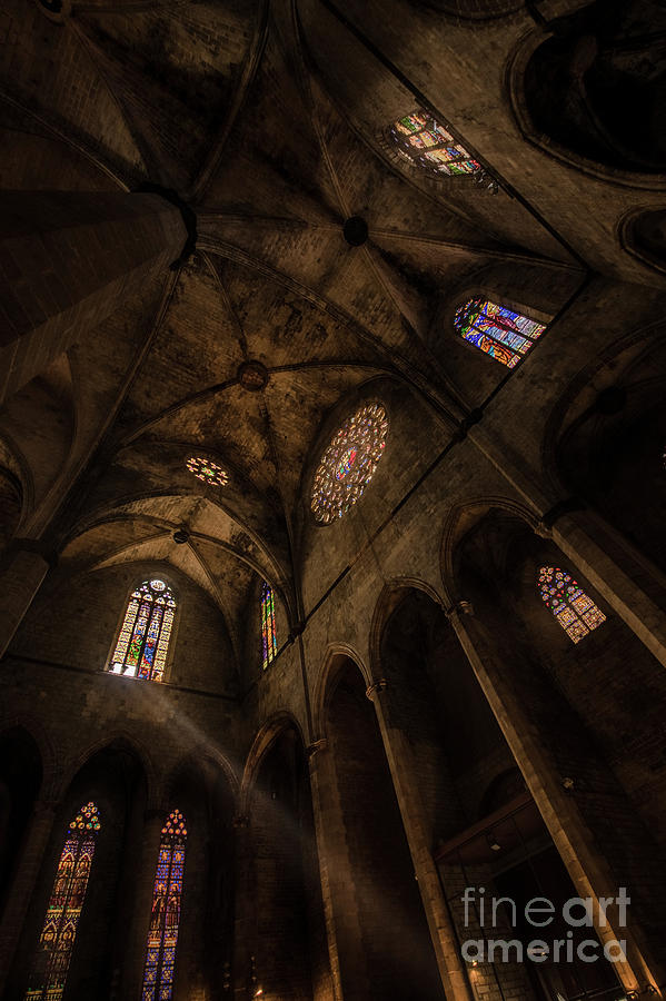Lightstudy Santa Maria Del Mar Barcelona Photograph by Manuel Gomera Deaño