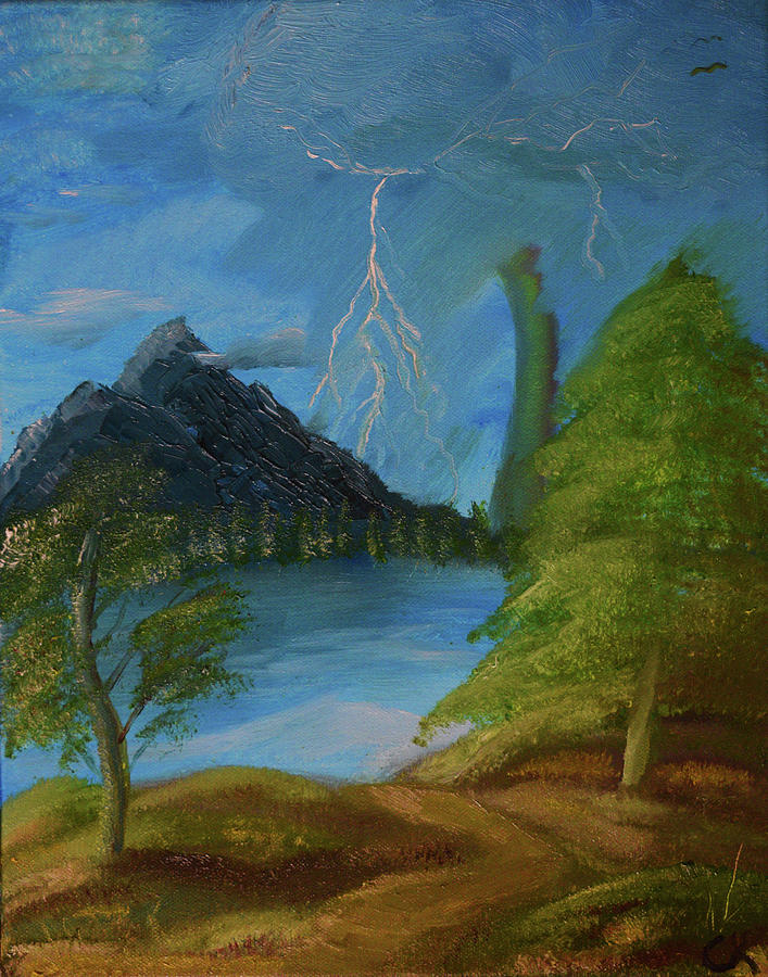 Lightning Painting - Ligtning Mountain by Chance Kafka Lightning Painting - Ligtning Mountain by Chance Kafka