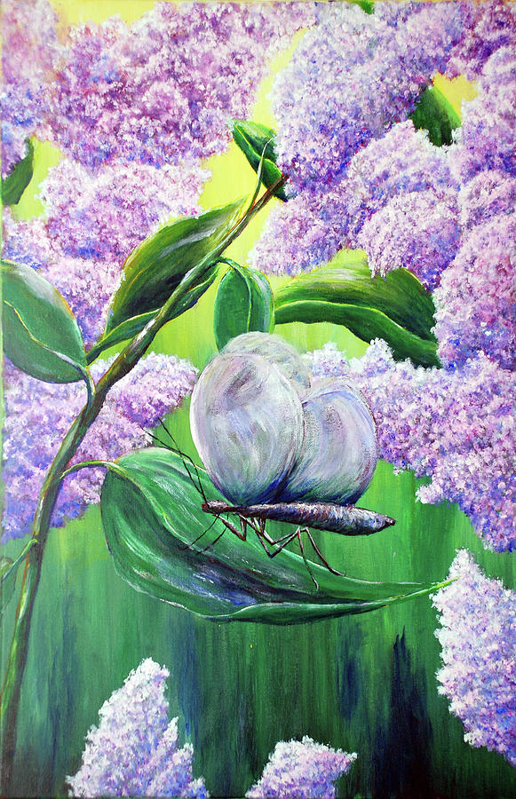 Lilac Blossom  Painting by Medea Ioseliani