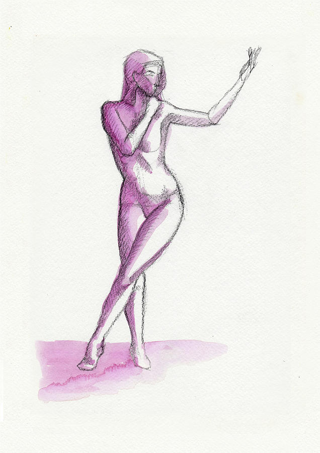 Lilac dancer Drawing by Raffaello Saverio Padelletti