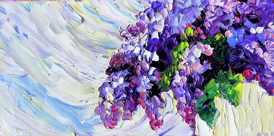 Lilac Dreams Painting by Carrie Jacobson