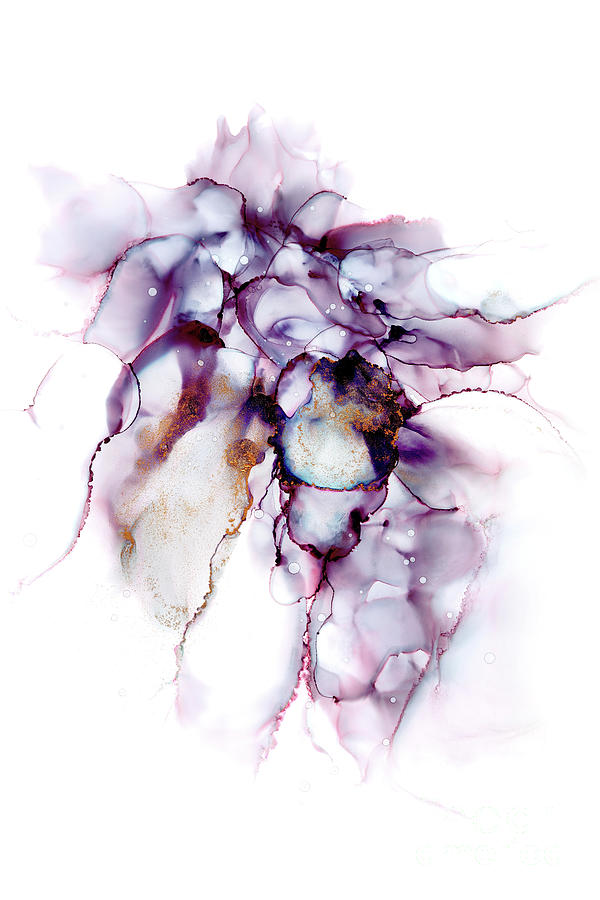 Lilac Ink Abstract 3 Digital Art by Ann Garrett