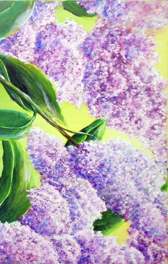 Lilac Painting by Medea Ioseliani