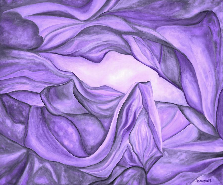 Lilac Nacre. Antelope Canyon Textile. The Beginning. Colorful And Over 30 Monochromatic. Painting