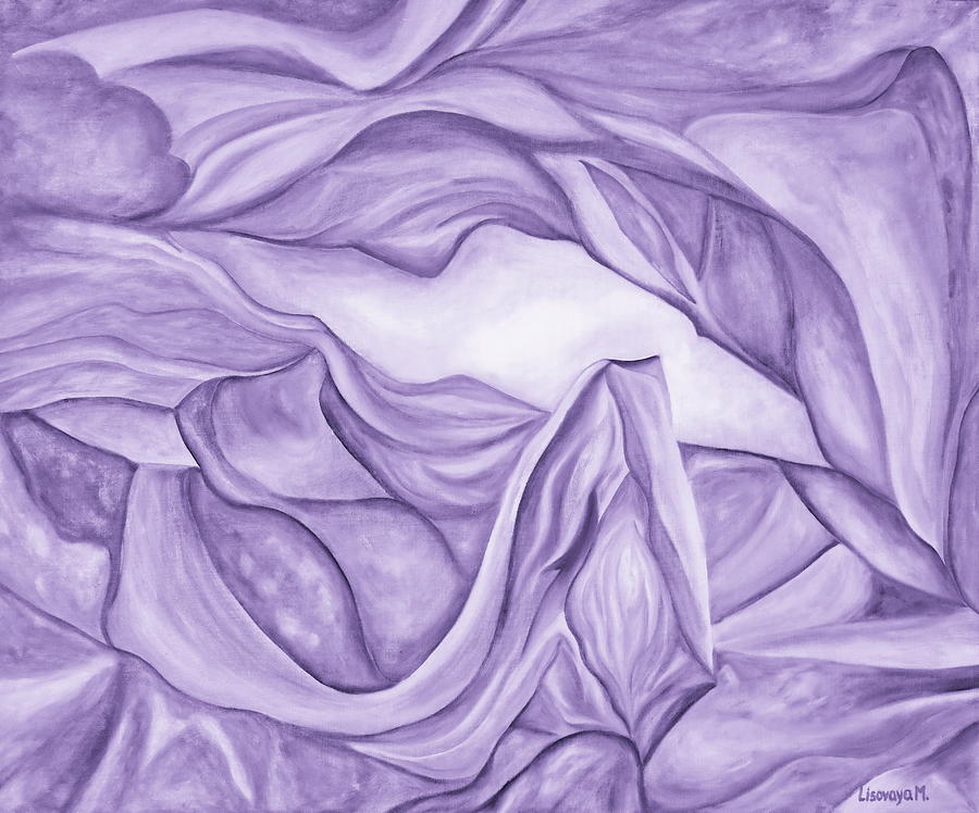 Lilac. Pastel Tone. Antelope Canyon Textile. The Beginning. Colorful And Over 30 Monochromatic. Painting
