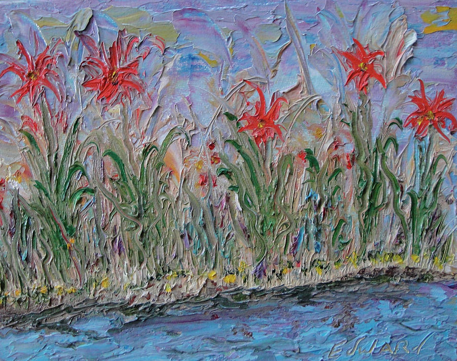 Lilies Painting by Edward Theilmann