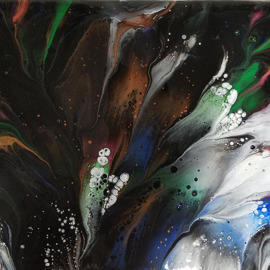 Abstract Painting - Dark Lilies  by Gerry Smith