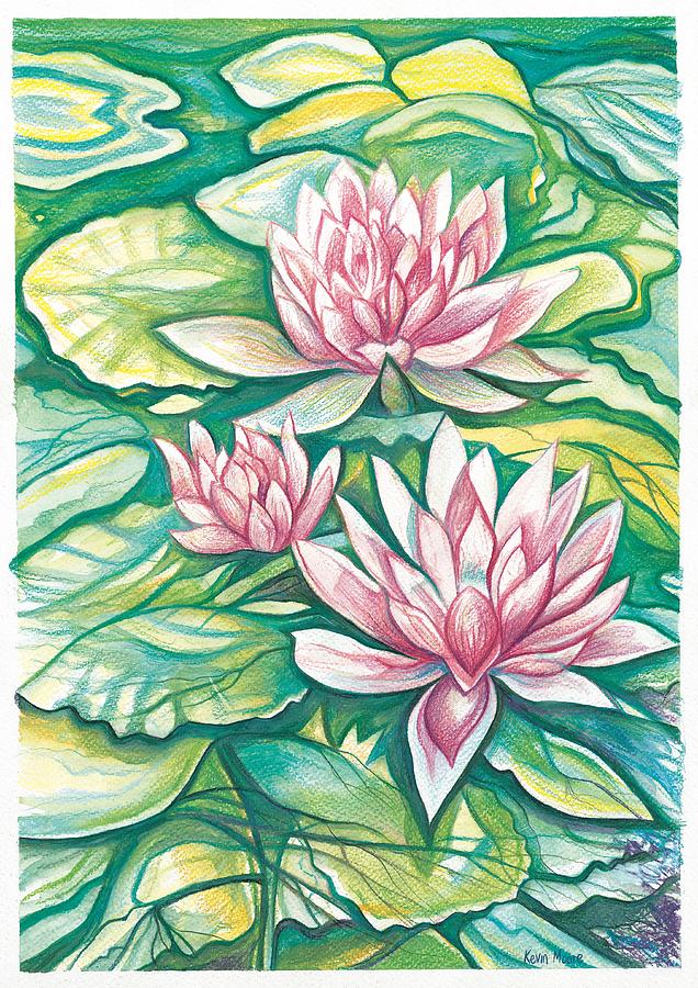 Lilies Painting by Kevin Derek Moore