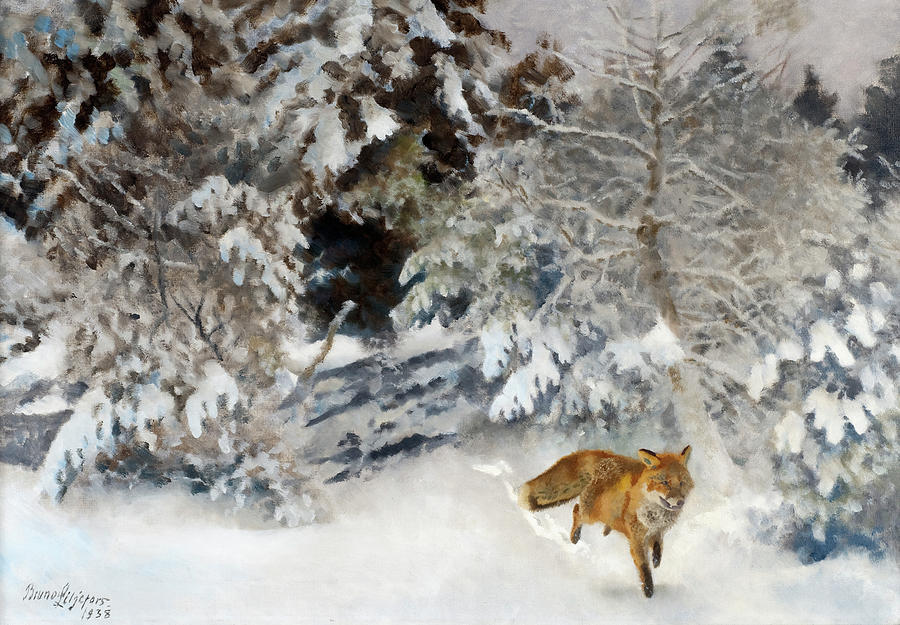 Liljefors: Fox, 1938 Painting By Bruno Liljefors - Pixels