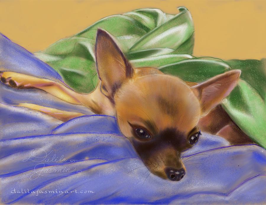 Chihuahua Digital Art - Lilly by Dalila Jasmin Chihuahua Digital Art - Lilly by Dalila Jasmin