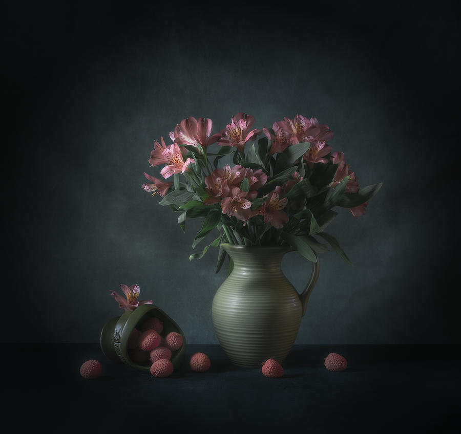 Still Life Photograph - Lily And Lychee by May G
