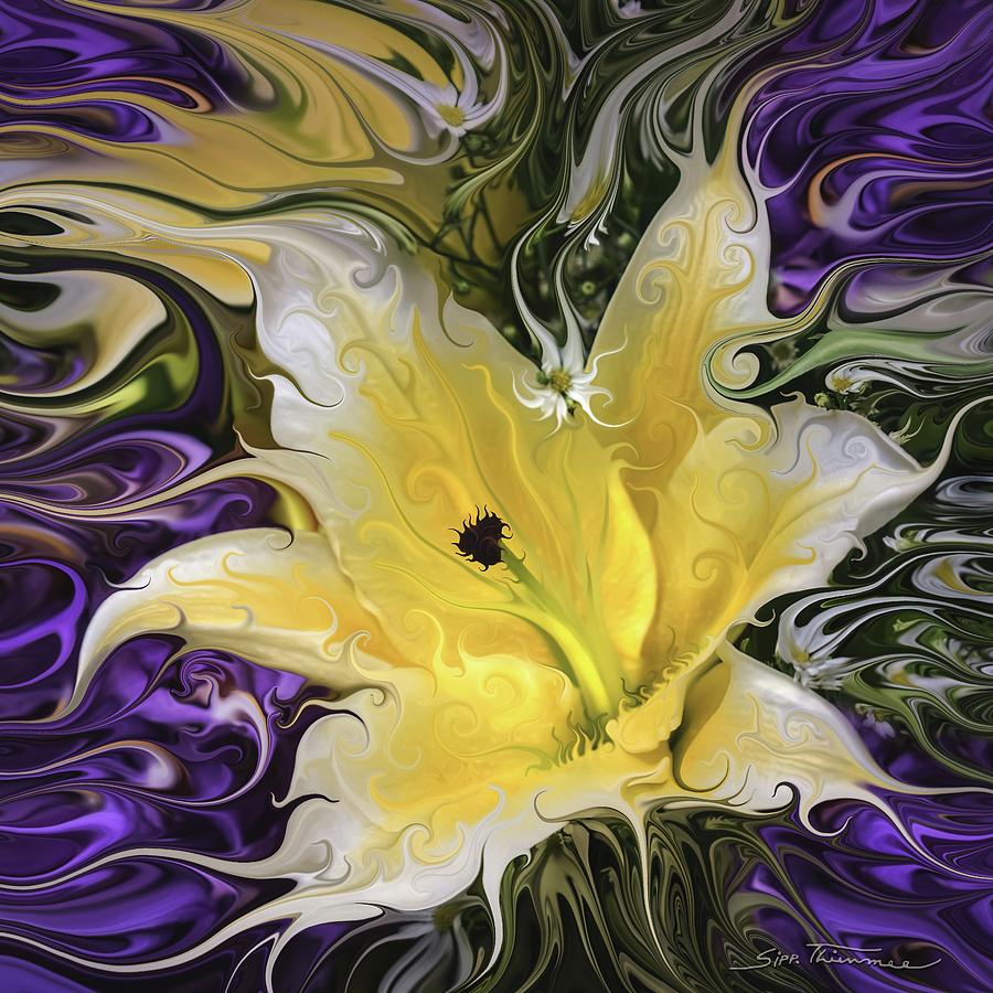 Lily arts Thai style Digital Art by Sippapas Thienmee - Fine Art America