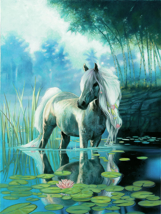 Wildlife Painting - Lily Horse by John Rowe