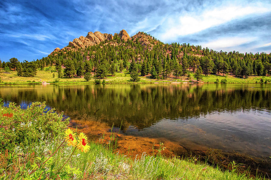 Lily Lake Reflection near Estes Park, Colorado Photograph by Lowell Monke