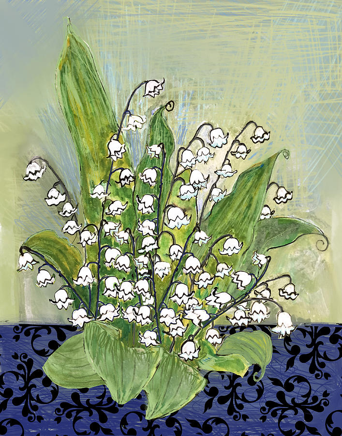 Flower Painting - Lily of the Valley by Blenda Studio