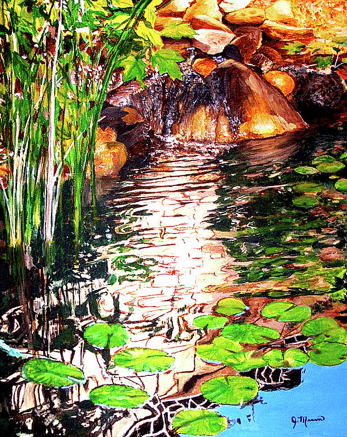 Lily Pads Painting by Jan Marvin