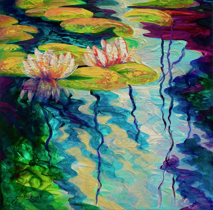 Nature Painting - Lily Pond I by Marion Rose