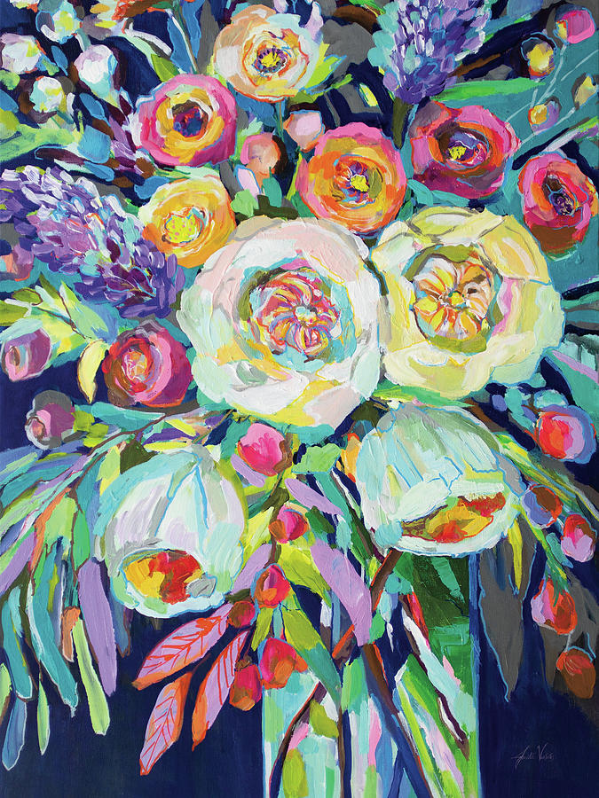 Lilys Bouquet Crop Painting by Jeanette Vertentes | Fine Art America