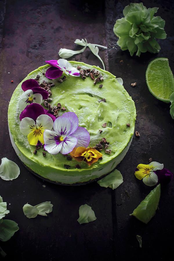 Lime An Avocado Cheesecake Photograph by Ghosh