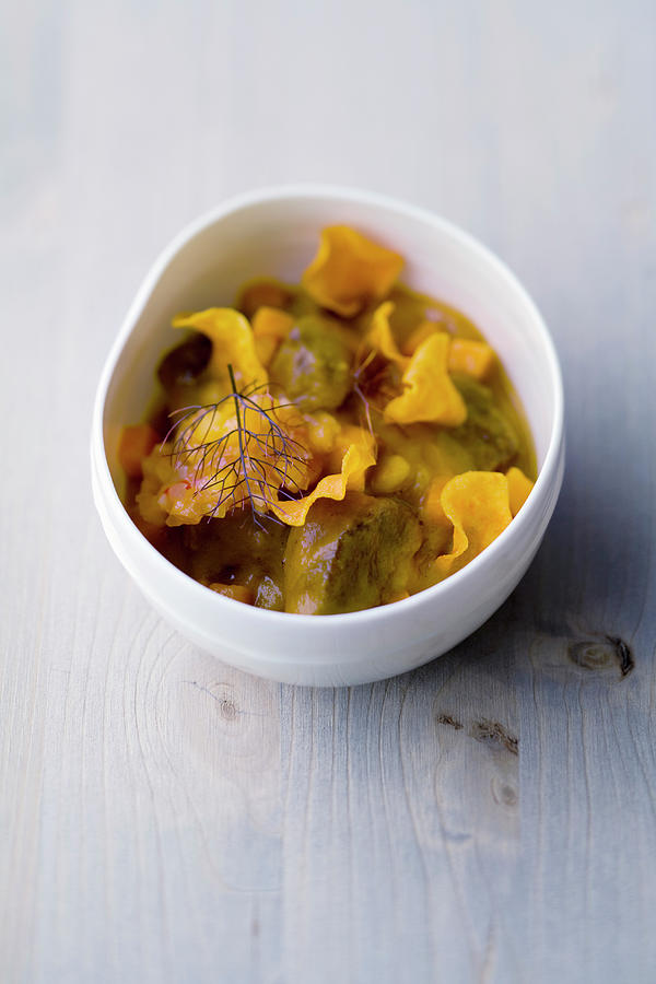 Lime And Lamb Curry With Sweet Potatoes And Cumin Photograph by Michael Wissing